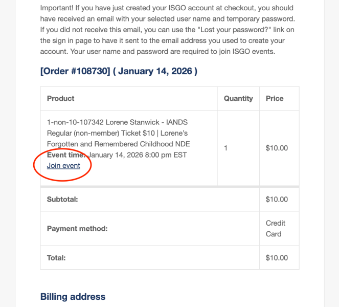 order confirmation email